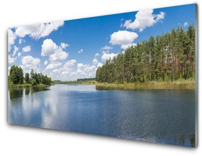 Üvegkép Lake Forest Landscape 140x70 cm