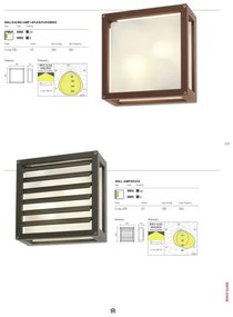 Redo 9893 - Kültéri fali lámpa  BRICK 2xE27/42W/230V IP54 barna