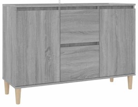 szürke sonoma színű szerelt fa tálalószekrény 101 x 35 x 70 cm