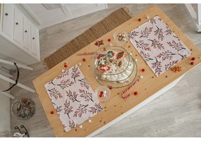 Karácsonyi szövet tányéralátét készlet 2 db-os 45x35 cm Rowan Berries - Butter Kings