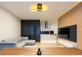 Globo 15586-4D - Mennyezeti lámpa MAKKI 4xE27/15W/230V fehér/szürke/fekete