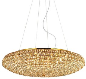 Ideal Lux Ideal Lux - LED Kristály csillár zsinóron KING 12xG9/3W/230V átm. 65 cm arany ID088020