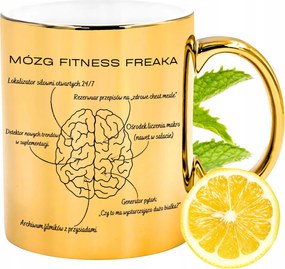 Bögre Arany Csillogó Agy Fitness Freaka Ajándék Nyomtatott Fotóval