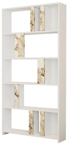Könyvespolc Lima - Fehér Marble