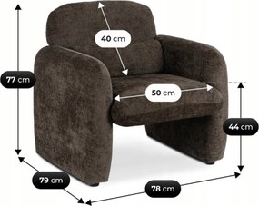 Pihenőfotel barna színben TOGO