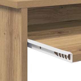 vidaXL Íróasztal Tárolással Kézműves Tölgy 120.5x44x88.5 cm Szerelt Fa