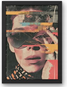 Poszter Absztrakt Nő szemüveggel 50x70