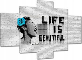 Festmények 150x105 Banksy Life is beautiful