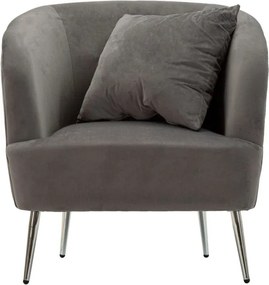 Szürke bársony fotel Silvery – Mauro Ferretti