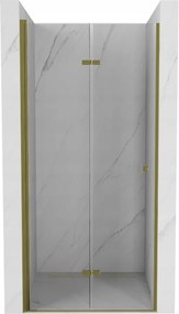 Mexen LIMA zuhany összecsukható ajtó zuhanykabinhoz 80 cm, arany átlátszó, 856-080-000-50-00