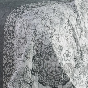 Alhambra fehér-szürke kétoldalas mikroszálas ágytakaró, 260 x 280 cm - DecoKing