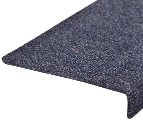 öntapadós lépcsőszőnyegek 30 db 65 x 21 x 4 cm kék téglalap alakú széllel