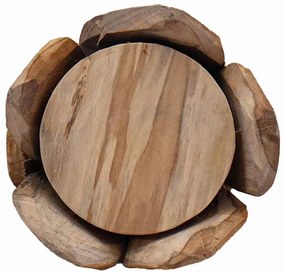 Karácsonyfa állvánnyal Barna 80 cm Tömör tíkfa