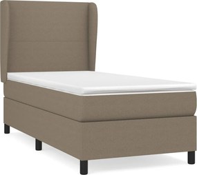 vidaXL tópszínű szövet rugós ágy matraccal 100 x 200 cm