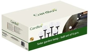 Szolár kerti lámpák - gömbök - 6 db