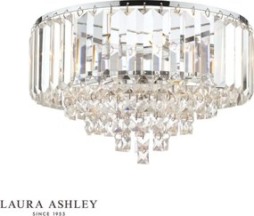 LAURA ASHLEY 3756045-Q VIENNA Kristály Mennyezeti Lámpa Csiszolt Króm, Átlátszó G9 IP20