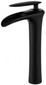Mexen Lyra magasított mosdó csaptelep - fekete (745310-70)