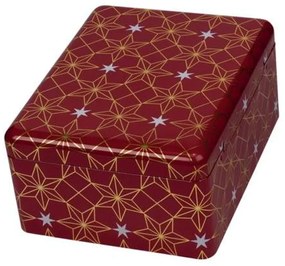 Karácsonyi fémdoboz - 193x152x70mm - Yule red
