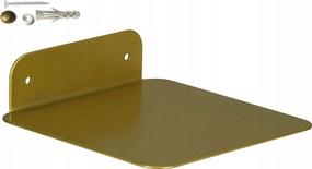 Polc 20x20x5cm Arany fém akasztós modern Loft stílusban