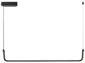 LED Csillár zsinóron LED/12W/230V 4000K 90 cm fekete