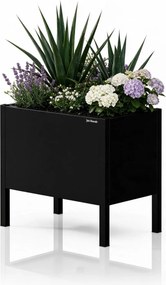 Kis fekete fém virágcserép kaspó: DAISY 400 x 350 x 250 mm