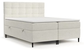 Krémszínű ágyneműtartós boxspring ágy 140x200 cm Urbaneo – Maison de Rêve