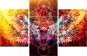 Kép - Merkaba szárnyakkal, absztrakció (90x60 cm)
