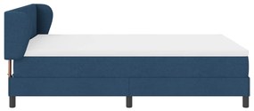 Boxspring Ágy Mattal Kék 140x190 cm Szövet