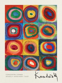 Festmény reprodukció Concentric Rings - Wassily Kandinsky, (30 x 40 cm)