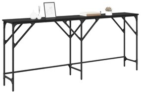 Konzolasztal Musta tammi 180 x 29 x 75 cm Faanyag