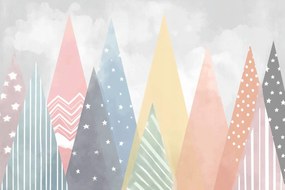 Fotótapéta Flizelina Gyerekek Tájkép Hegyek Csillagok Köd 416x254 ragasztó