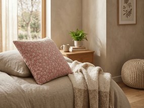 Kétoldalas párnahuzat DUO SENSE DAISELLE 45x45 cm mikroplüss/flanel, rózsaszín