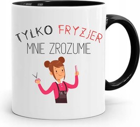 Fekete Fodrász Bögre Csak A Fodrász Fog Megérteni Engem fényképes nyomtatással