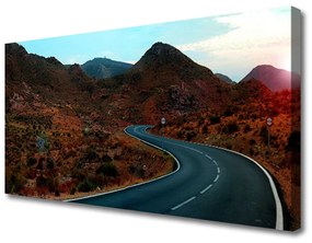 Canvas kép Desert Mountain Road 125x50 cm