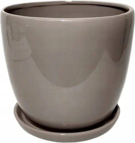 Kerámia kaspó állvánnyal bézs dekoratív virágtartó 18 cm