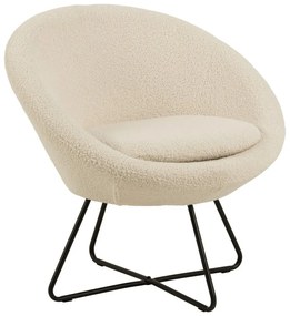 Center kémfehér műgyapjú fotel - Actona