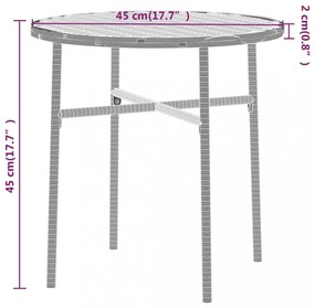vidaXL 3 részes barna polyrattan kerti étkezőgarnitúra