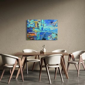 Kép - Absztrakt olajfestmény (90x60 cm)
