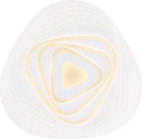 Globo 48546SH Mennyezeti lámpa fehér és átlátszó akril búra, Google Assistant+Alexa, memória, éjszakai fény, színhőmérséklet és , fényerő-szabályzás, Ø:500, H:65, LED 40W 230V, 300-3300lm, színhőmérsékletváltós 3000-6500K
