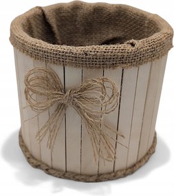 Öko Fa kaspó Juta rendszerező Boho Tároló Fűszernövények Kávé Golyóstoll