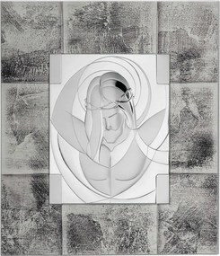 Jézus modern ezüst fa kép Méret: 48x61 cm