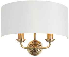 Endon 98937 - Fali lámpa HIGHCLERE 2xE14/40W/230V fehér/réz