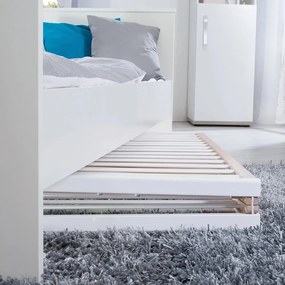 Fehér-natúr színű összecsukható gurulós babaágy 60x120 cm Fold up – Roba