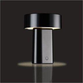 Fekete műanyag LED asztali lámpa (magasság 18 cm) Oblong – Zone