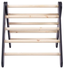 Fekete borovi fenyő pikler háromszög 46x87x60 cm Montessori – Meowbaby