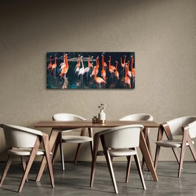 Flamingók csordája (120x50 cm)