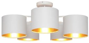 Felületre szerelhető csillár ALBA 5xE27/15W/230V fehér/arany