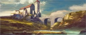 Kép - Középkori vár (120x50 cm)