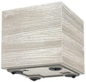 Virágcserép Prosperplast MADERA SQUARE eco fa 28,8 cm fehér eco