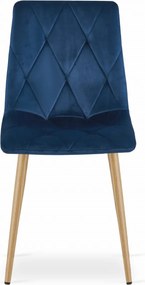 Kék bársony étkezőszék LIBRA